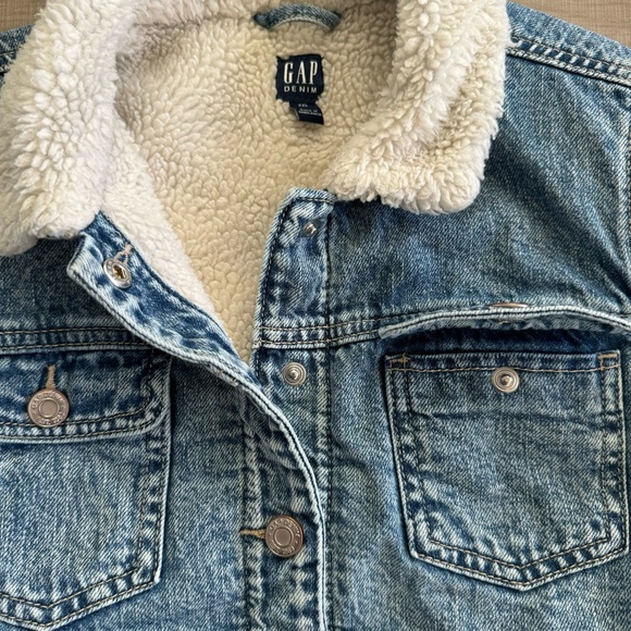 Girls Gap Sherpa Lined Denim Jacket, XXL - Picture 6 of 13